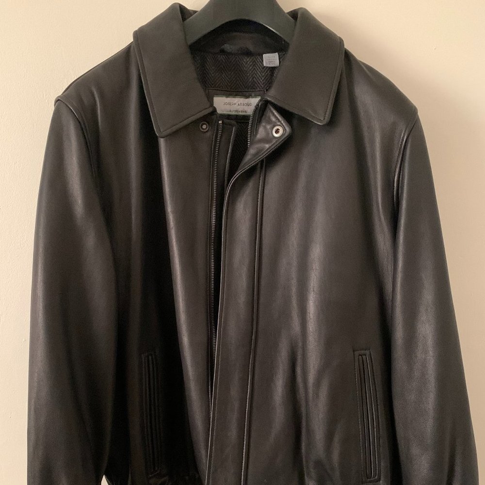 Men's Joseph Abboud Leather Bomber Jacket (NEW)